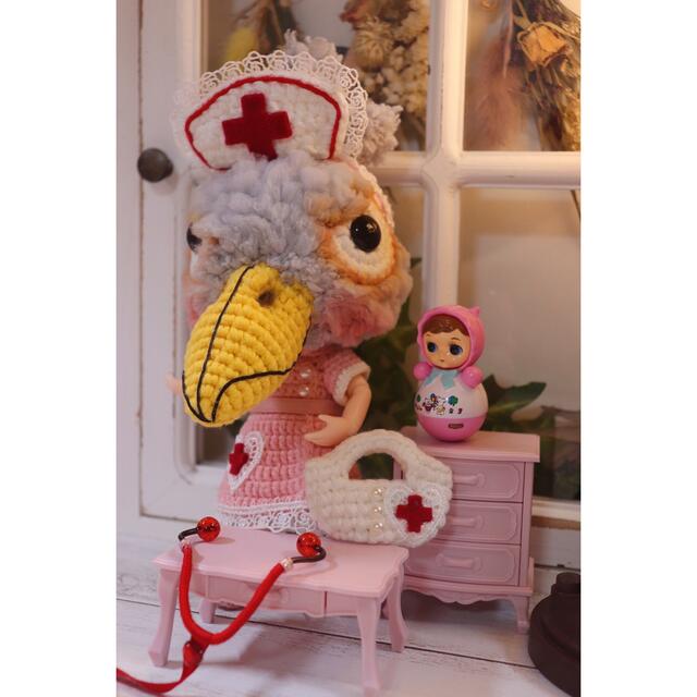 お人形看護師　ハシビロコウ　人形　鳥　アートドール　ブライス　ナース　コスプレ
