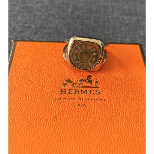 Hermes(エルメス)の【値下】HERMES コロゾリング セリエ シェル シルバー925 50 10号 メンズのアクセサリー(リング(指輪))の商品写真