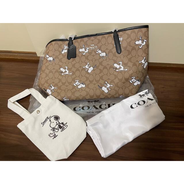 COACH コーチ C6160 COACH X PEANUTSコラボ スヌーピー - トートバッグ