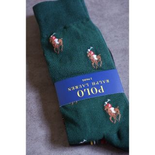 ポロラルフローレン(POLO RALPH LAUREN)のPOLOポロラルフローレンの上品でおしゃれなメンズソックス 2足セット【新品】(ソックス)