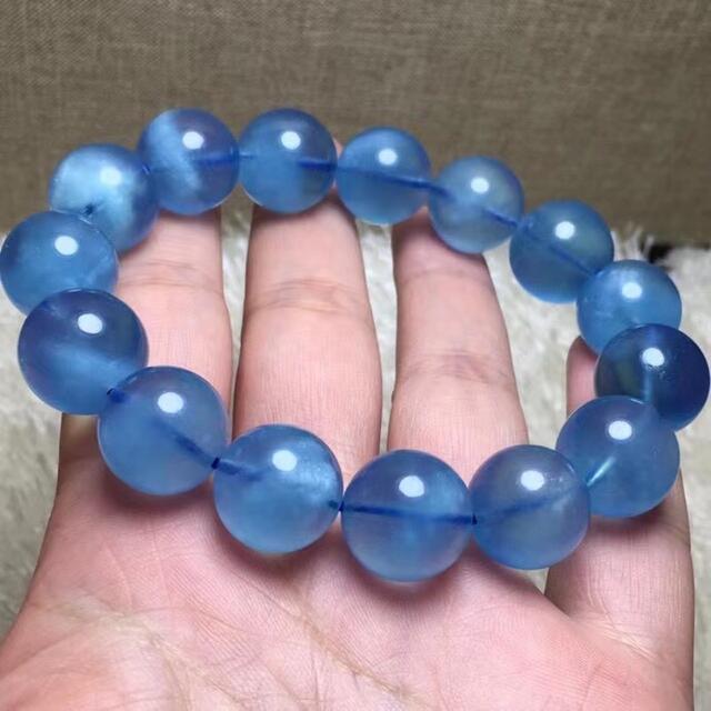 ⭐︎【天然】アクアマリン ブレスレット 15.2mm | www.innoveering.net