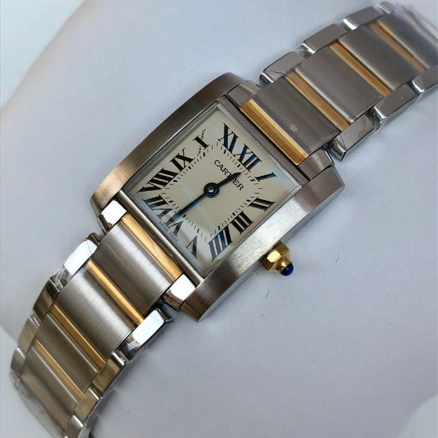 クラシカルファッション Cartier【カルティエ・タンク・フランセーズ・MM・K18コンビ】 腕時計(アナログ)