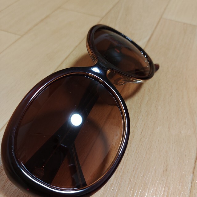サングラス　キラキラストーン付　丸型　ブラウン レディースのファッション小物(サングラス/メガネ)の商品写真