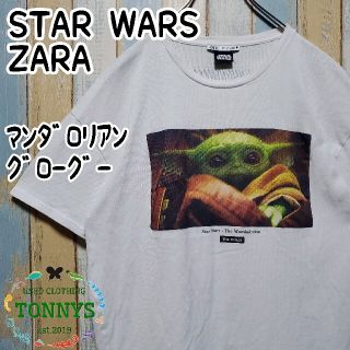 ブルー×レッド 【ザラ】【スターウォーズ】半袖Ｔシャツ マンダ