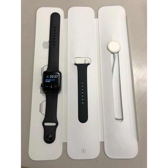 Apple(アップル)のAppleWatch Series3(GPSモデル)42mm スマホ/家電/カメラのスマートフォン/携帯電話(その他)の商品写真