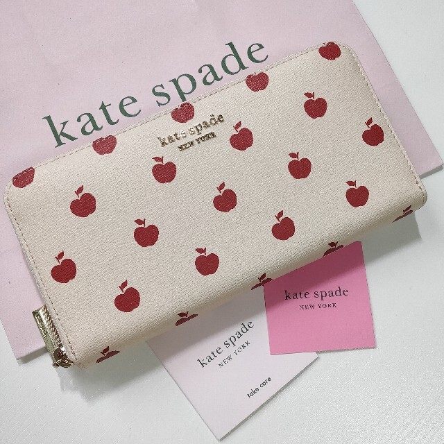 新品ケイトスペード アップル 長財布 りんご kate spade