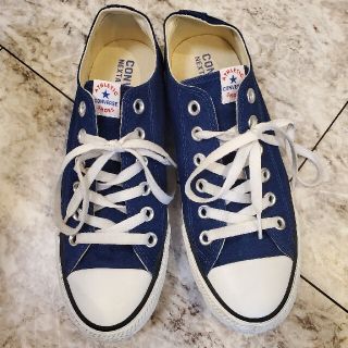 コンバース(CONVERSE)のCONVERSE　ネイビー　スニーカー　２４cm(スニーカー)