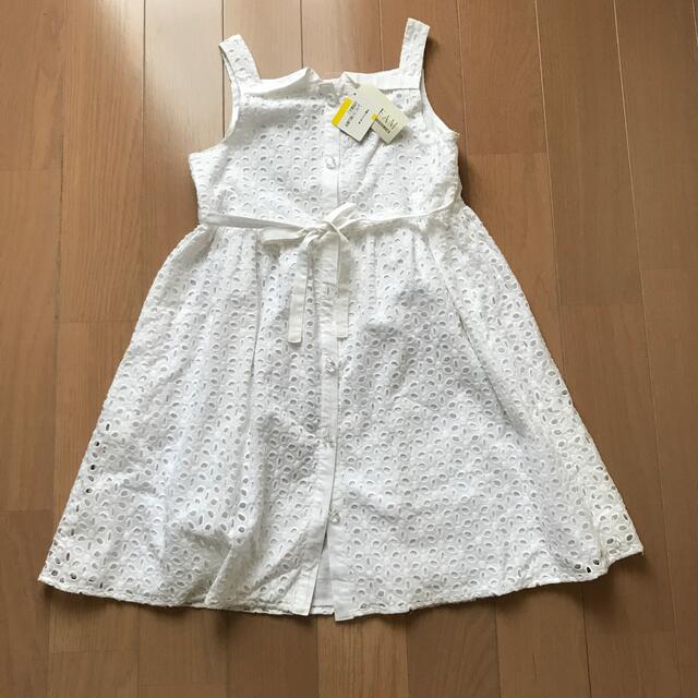 anyFAM(エニィファム)の新品　any FAMワンピース　140 ホワイト キッズ/ベビー/マタニティのキッズ服女の子用(90cm~)(ワンピース)の商品写真