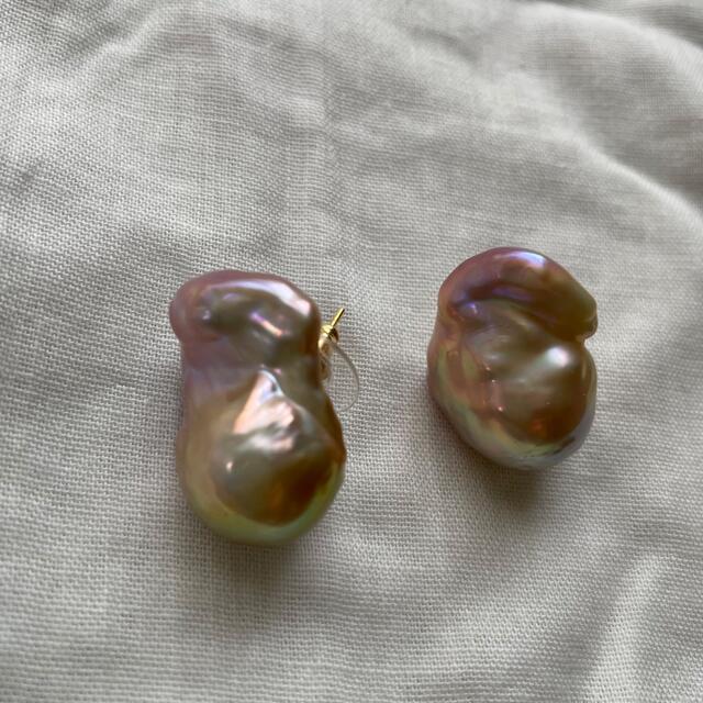 アクセサリーバロックパール ピアス purple