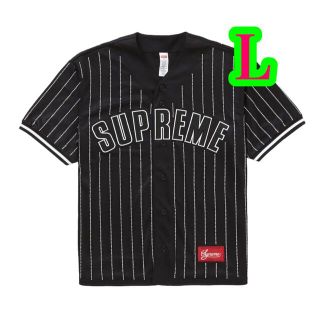 シュプリーム(Supreme)のSupreme Stripe Baseball Jersey Black L(シャツ)