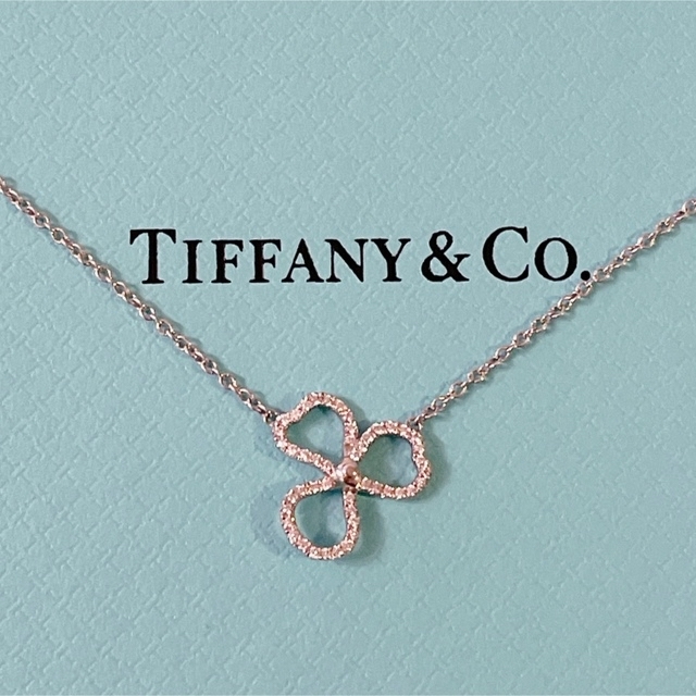 美品 ティファニー Tiffany ペーパーフラワー ダイヤモンドネックレス