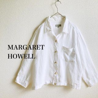 マーガレットハウエル(MARGARET HOWELL)のマーガレットハウエル　リネンシャツ　白(シャツ/ブラウス(長袖/七分))