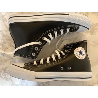 コンバース(CONVERSE)のコンバース レザー OX オールスター HI BLACK US9 27.5cm(スニーカー)