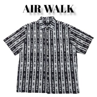 エアウォーク(AIRWALK)のAIR WALK 総柄 半袖 ボタンシャツ エアウォーク ストライプ 古着(シャツ)