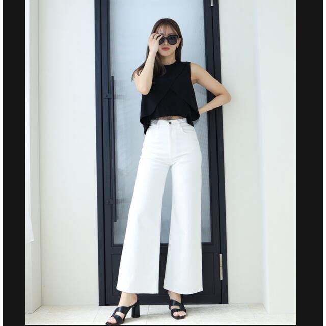 ❤️【送料込】ELENORE☆ White flare wide pants 1