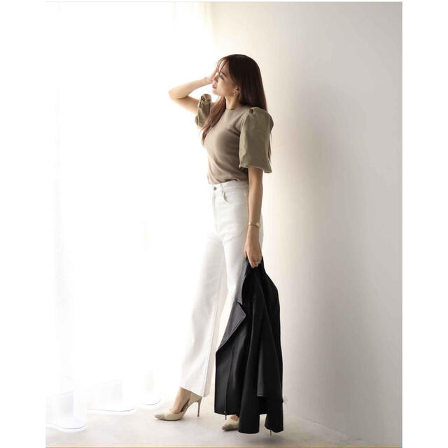 ❤️【送料込】ELENORE☆ White flare wide pants 9