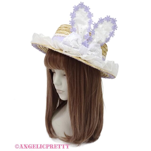 Angelic Pretty(アンジェリックプリティー)のFlower Bunny ストローHat レディースの帽子(ハット)の商品写真