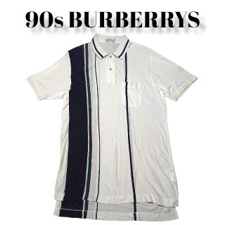 バーバリー(BURBERRY)の90s BURBERRYS 鹿の子 ポロシャツ 古着 バーバリーズ ストライプ(ポロシャツ)