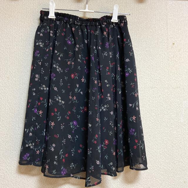 UNIQLO(ユニクロ)の【150】UNIQLO＊花柄シフォンスカート キッズ/ベビー/マタニティのキッズ服女の子用(90cm~)(スカート)の商品写真