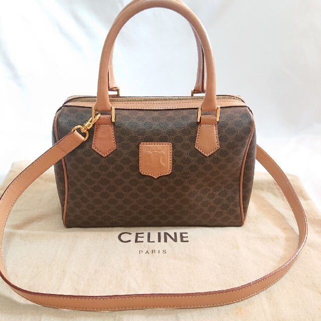 公式サイト celine - 美品 CELINE マカダム柄 ミニハンドバッグ