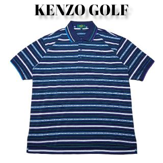 ケンゾー(KENZO)のKENZO GOLF ボーダー 総柄 鹿の子 ポロシャツ ケンゾー ゴルフ(ポロシャツ)