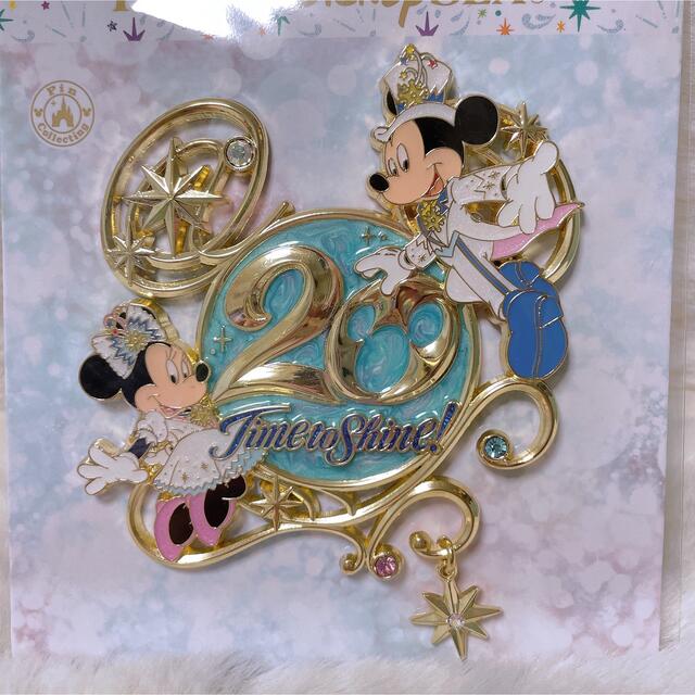 Disney(ディズニー)の東京ディズニーシー 20周年　ピンバッジ タイムトゥシャイン　ミッキー　ミニー エンタメ/ホビーのアニメグッズ(バッジ/ピンバッジ)の商品写真