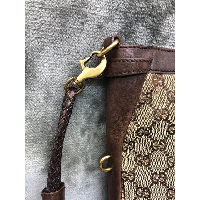 GUCCI グッチ GGキャンバス/レザー ショルダーバッグ 保存袋付き