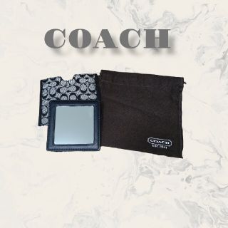 コーチ(COACH)の✨未使用品✨　COACH　コーチ　手鏡　コンパクトミラー　シグネチャー柄ケース付(ミラー)