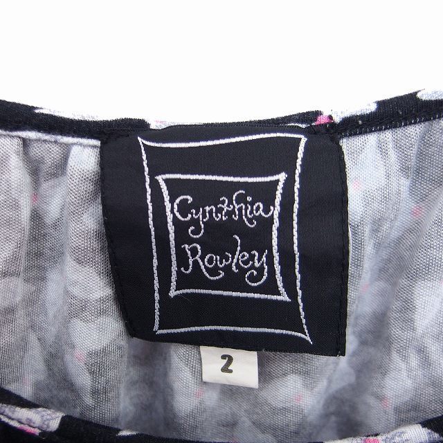 Cynthia Rowley(シンシアローリー)のシンシアローリー CYNTHIA ROWLEY リボン柄 カットソー Tシャツ レディースのトップス(カットソー(半袖/袖なし))の商品写真