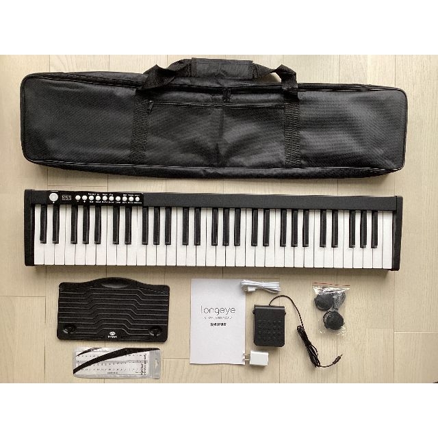 国内発送 Longeye 黒 61鍵盤 電子ピアノ 電子ピアノ