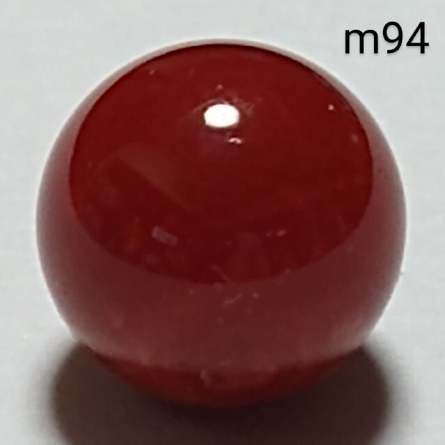 いいね感謝 m94濃赤 煌珊瑚 片穴 球12 .0mm 12.30ct