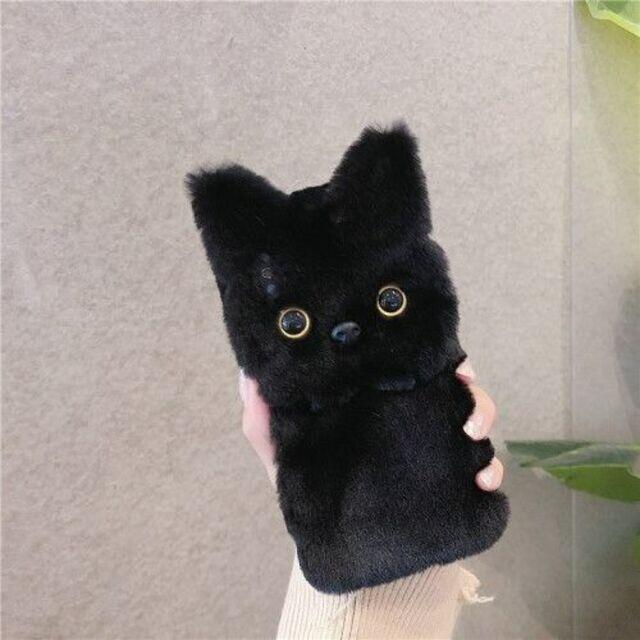 iphone13pro ファーケース 黒猫の通販 by わんちゃん's shop｜ラクマ