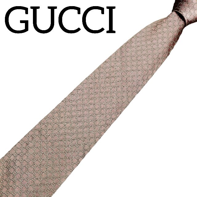 いただきま Gucci - GUCCI ネクタイ GG柄 ピンク 美品の通販 by 中古