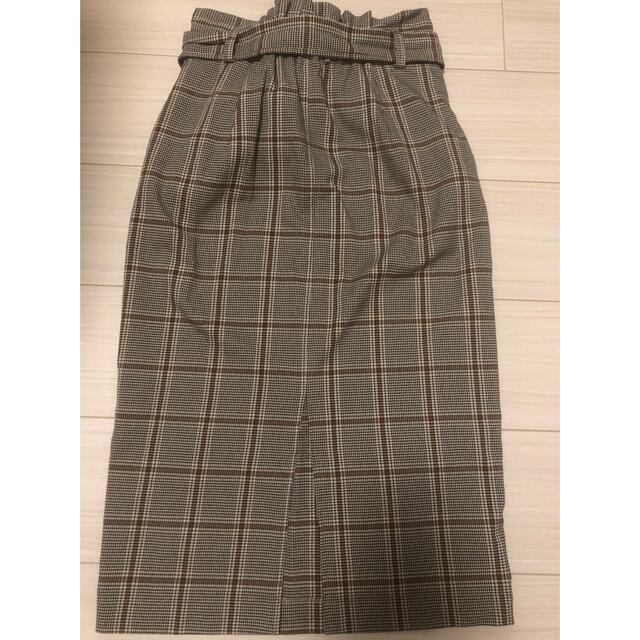Doux archives(ドゥアルシーヴ)のDoux archives リボン付きチェックタイトスカート レディースのスカート(ひざ丈スカート)の商品写真