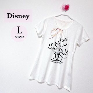 ディズニー(Disney)のL【Disney】ディズニーTシャツ ミニーちゃんディズニー Tシャツ 可愛い(Tシャツ(半袖/袖なし))