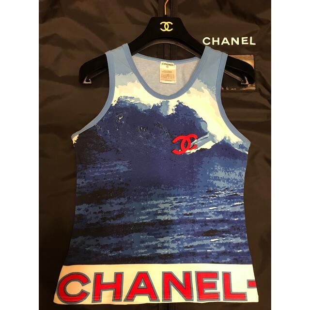 CHANEL - 超レアCHANELシャネル02S サーフライン CCロゴタンクトップ