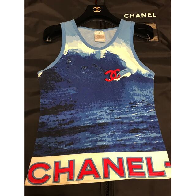 CHANEL - 超レアCHANELシャネル02S サーフライン CCロゴタンクトップ