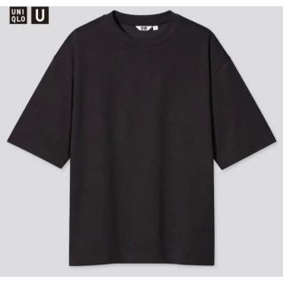 ユニクロ(UNIQLO)の【即日発送】ユニクロ U エアリズムコットンオーバーサイズTシャツ 黒【XL】(Tシャツ/カットソー(半袖/袖なし))