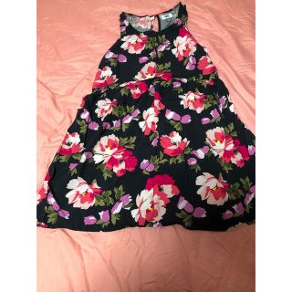 オールドネイビー(Old Navy)のオールドネイビー　花柄　ワンピース　ひざ丈　ミニ　夏物　ノースリーブ　レディース(ひざ丈ワンピース)