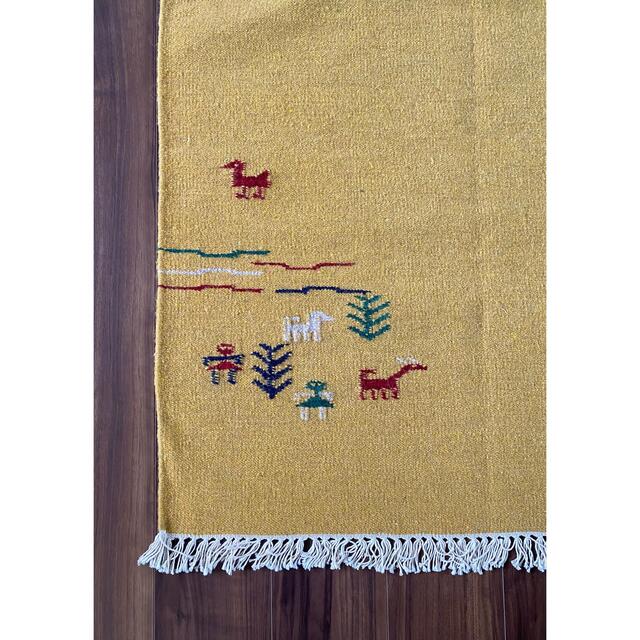 インドキリム ウール 手織り 160×89cm 6