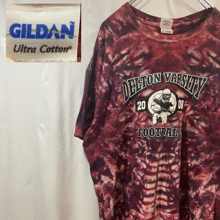 ギルタン(GILDAN)の【一点物】GILDAN デザインTシャツ タイダイ柄 絞り染め ゲームTシャツ(Tシャツ/カットソー(半袖/袖なし))