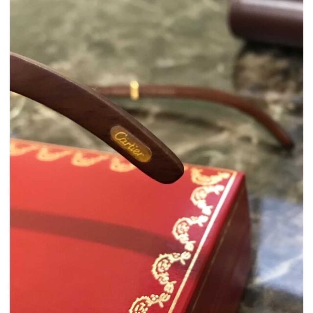 Cartier(カルティエ)の超希少！！ Cartier カルティエ ヴィンテージ ウッド メガネ サングラス メンズのファッション小物(サングラス/メガネ)の商品写真