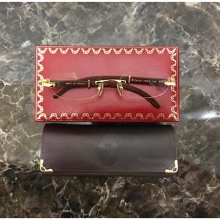 カルティエ(Cartier)の超希少！！ Cartier カルティエ ヴィンテージ ウッド メガネ サングラス(サングラス/メガネ)