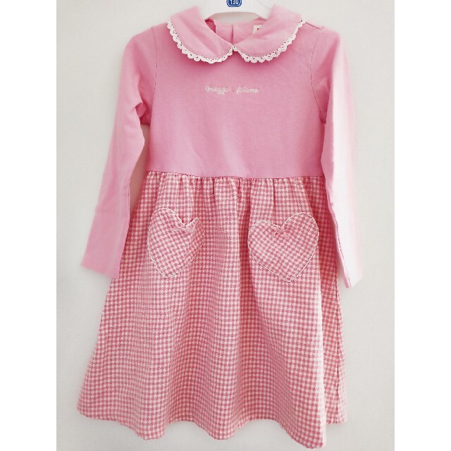 mezzo piano(メゾピアノ)のmezzopiano　130　ピンク　ワンピース キッズ/ベビー/マタニティのキッズ服女の子用(90cm~)(ワンピース)の商品写真