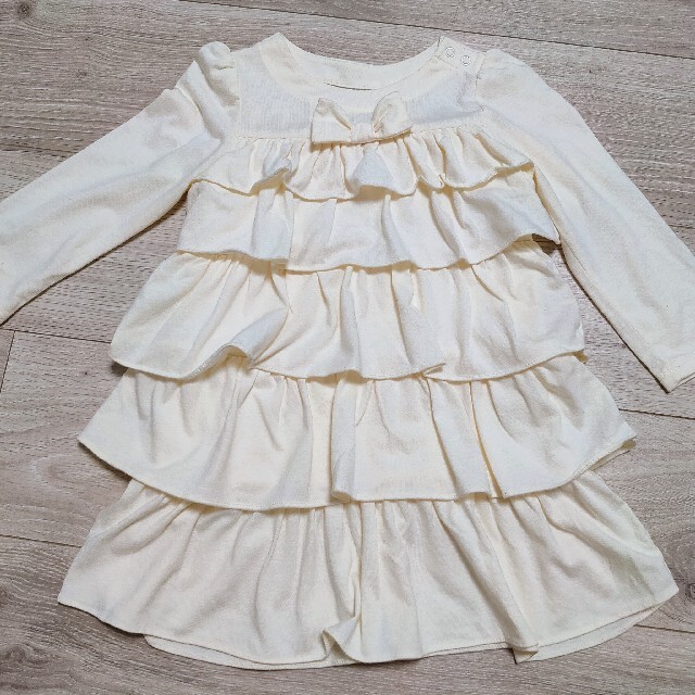 babyGAP(ベビーギャップ)のGAP フリルワンピース キッズ/ベビー/マタニティのキッズ服女の子用(90cm~)(ワンピース)の商品写真