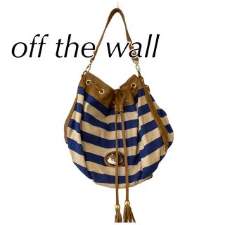 オフザウォール(off the wall)のoff the wall ボーダー巾着バッグ 2way ショルダー(ショルダーバッグ)