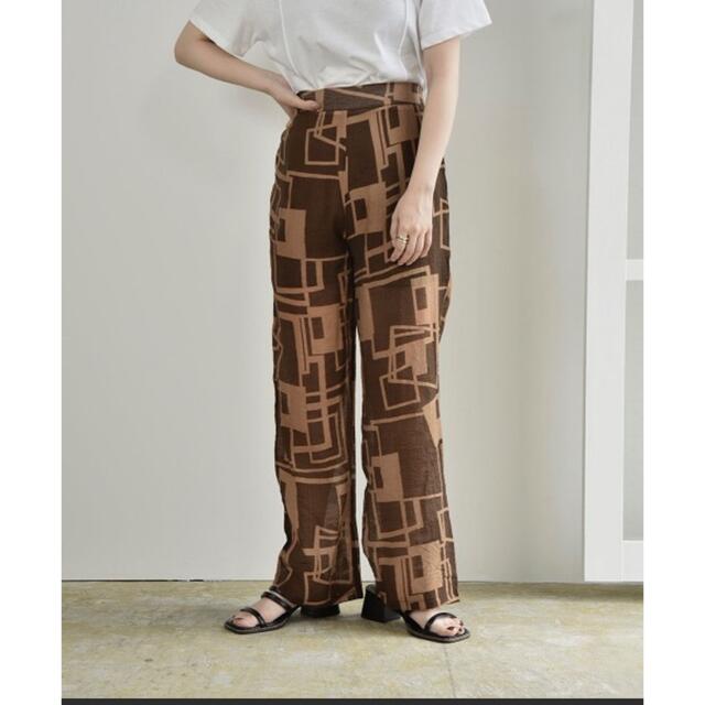 lawgy geometric sheer pants