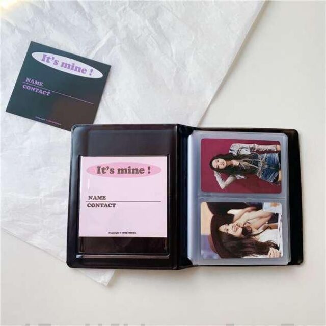 コレクトブック ねこ 紫 黒 トレカケース 韓国 リフィル アルバム カード