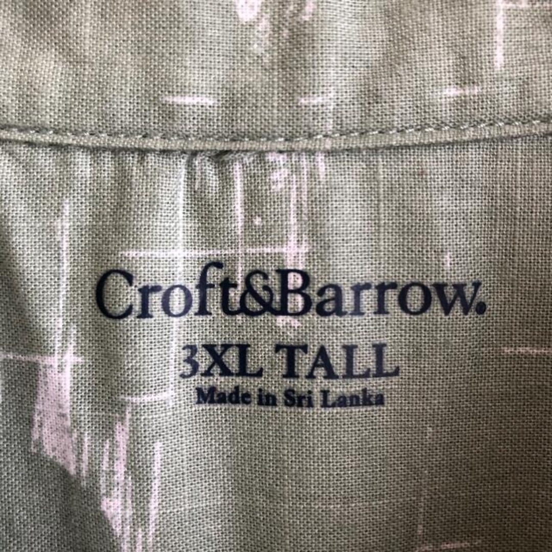 総柄 シャツ　ヤシの木　ヨット 柄　croft & barrow　3XL メンズのトップス(シャツ)の商品写真