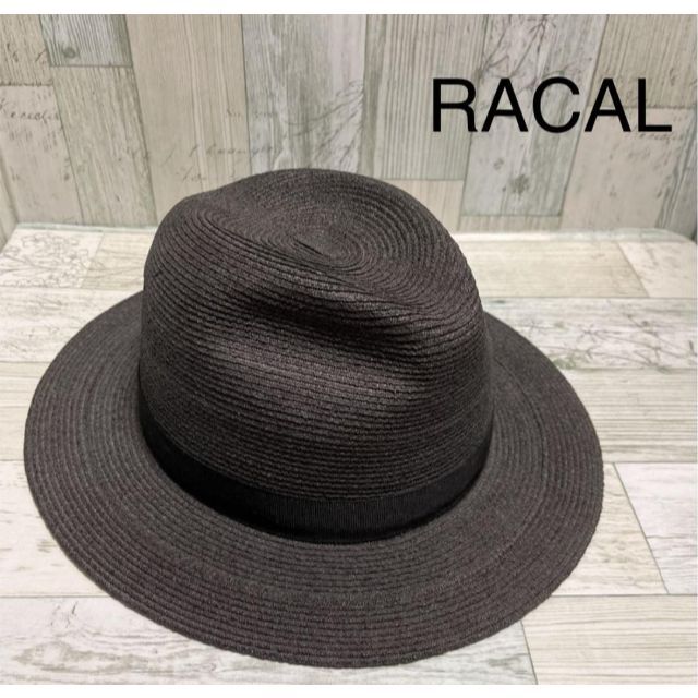 RACAL(ラカル)のラカル RACAL 麦わら帽子 ストローハット ハット ブラック M メンズ メンズの帽子(ハット)の商品写真